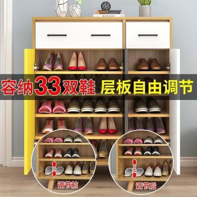 森美人北欧鞋柜家用口大容量玄关柜实木鞋架现代简约储物柜入户厅柜