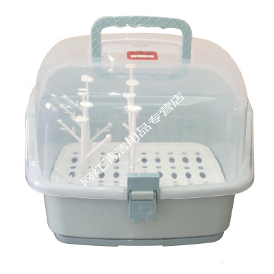 防尘沥水杯架托盘茶杯置物晾干架放杯子奶瓶餐具收纳箱盒加厚带盖