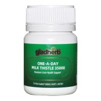 澳洲gladherb奶蓟草片15粒/瓶(旅行装)高含量35000mg水飞蓟草本精华一原装进口 膳食营养补充剂