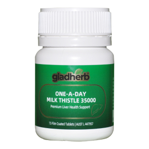 澳洲gladherb奶蓟草片15粒/瓶(旅行装)高含量35000mg水飞蓟草本精华一原装进口 膳食营养补充剂