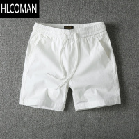 HLCOMAN夏季薄款纯色四分裤男士跑步运动沙滩裤松紧腰修身休闲工装短裤男