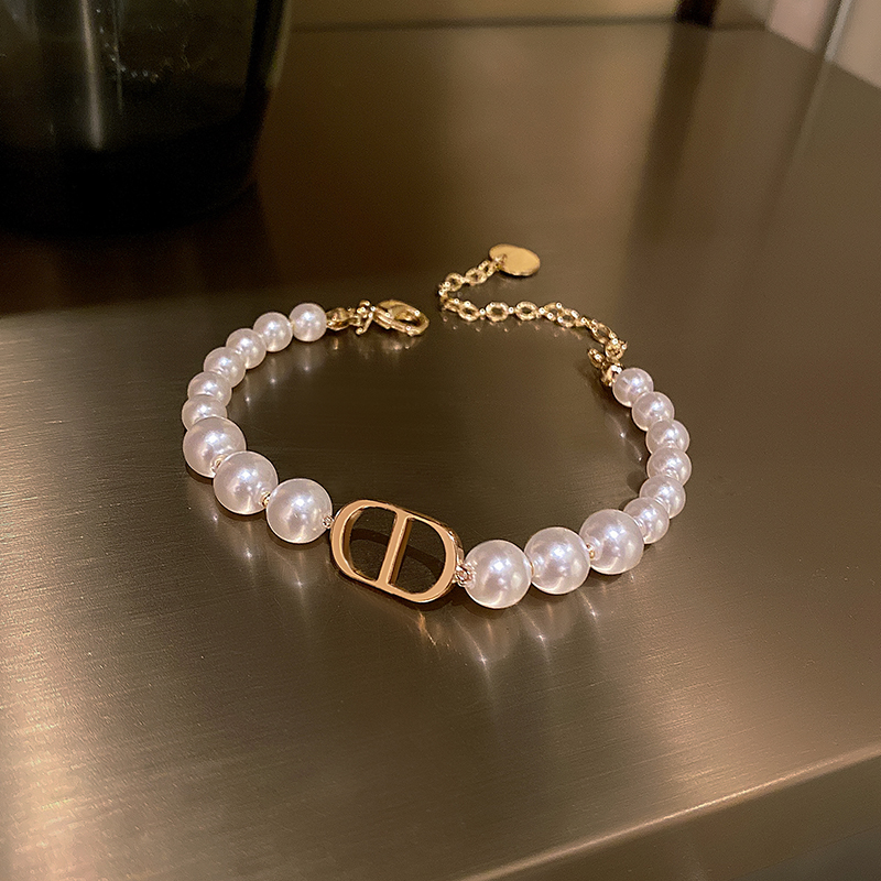 夏天珍珠拼接手链女ins潮小众设计感2023年新款轻奢精致个性手饰送女朋友老婆情人节七夕生日礼物