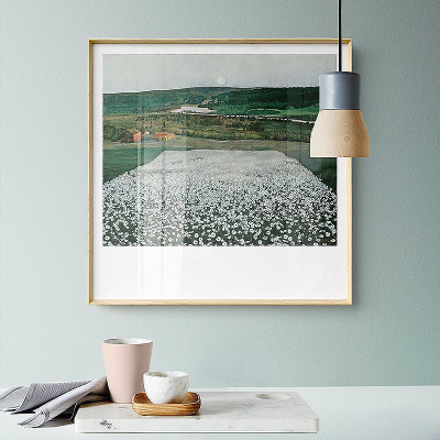 乔迁礼品北欧现代风景装饰画客厅玄关挂画卧室餐厅简约背景墙铝合金壁画