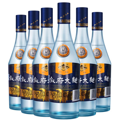 叙府蓝标大曲52度500ML*6瓶整箱浓香型白酒纯粮食酒宜宾光瓶酒