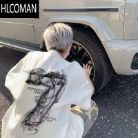 HLCOMAN潮牌t恤短袖男夏季薄款2025新款潮流美式高街宽松百搭情侣五分袖