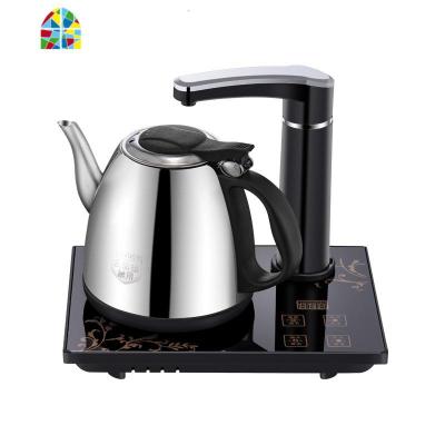 不锈钢自动上水壶烧水单壶家用泡茶桶装水抽水式电热水壶茶具套装 FENGHOU 经典黑-半自动304钢单炉