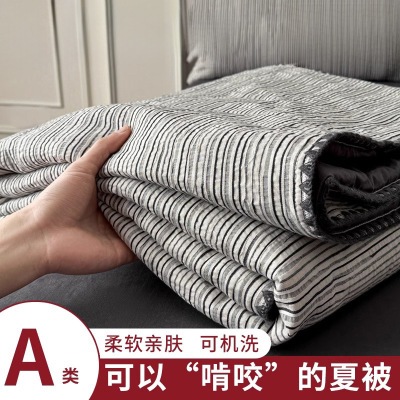 A类全棉提花夏被纯棉空调被可机水洗薄款夏凉被学生宿舍