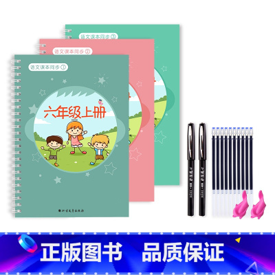 六年级上册/3本 [正版]一年级二年级三年级上册下册语文同步练字帖凹槽四五六人教版小学生每日一练硬笔书法楷书练字本笔画笔