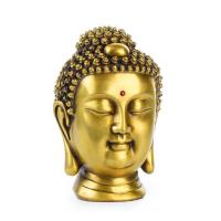 美帮汇铜禅意佛头摆件 样板房玄关博古架如来佛像家居饰品