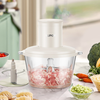 苏泊尔(SUPOR)绞肉机1.8L升大容量玻璃机身肉馅机JRT06-A200