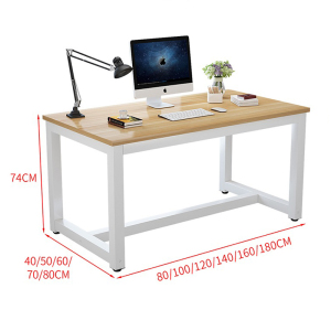 文灵加固钢木电脑桌台式桌加长双人简约现代家用经济电竞卧室办公书桌[工厂现做 7天内发货]