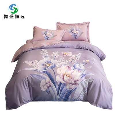 聚盛恒远 匹马棉四件套全棉纯棉大版花床上用品
