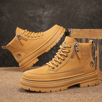 高帮男靴大码短靴轻奢秋冬男士户外舒适工装鞋休闲鞋防滑马丁靴