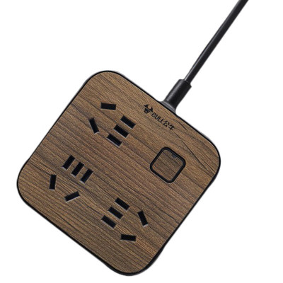 公牛 新国标插座/接线板 6位总控 GN-R3330 黑色木纹 1.8米