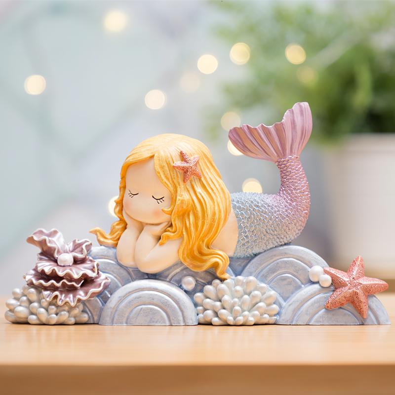 3d立体墙贴墙壁装饰品卡通创意个性美人鱼背景墙面壁饰装修饰品 三维