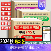 [全4册语数英试卷+计算应用题 五年级下 [正版]期末冲刺100分同步精练与测试一二年级三四五六年级上册下册语文数学英语