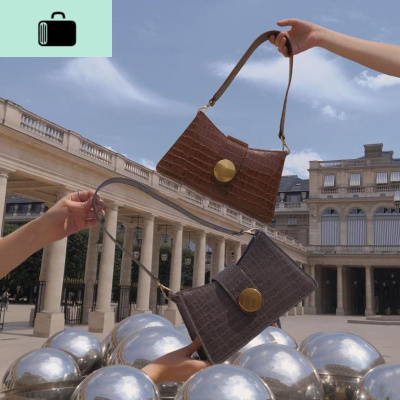 小众设计复古金属圆扣腋肩包包女2020新款简约百搭斜挎中古包NEW LAKE女士单肩包