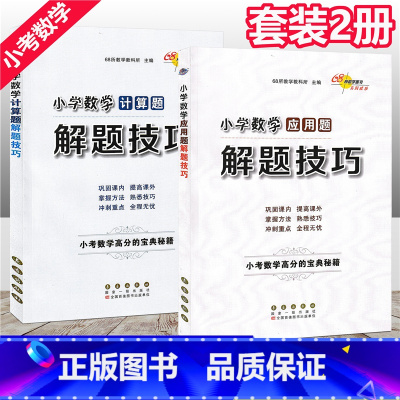 [正版]套装2册 小学数学计算题+应用题解题技巧/小考数学高分的宝典秘籍巩固课内提高课外掌握方法熟悉技巧冲刺重点小升初