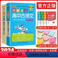 全国通用 古诗文+文言文 [正版]口袋书 2024版图解速记高中古诗文言文图解全析人教版RJ同步人民教育 必修+选修第4