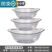 敬平脸盆家用美容院专用大号洗脸盆塑料盆子婴儿小号透明盆加厚椭圆盆