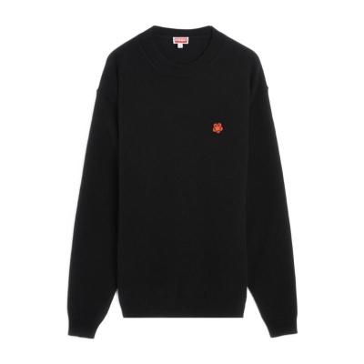 高田贤三(Kenzo)纯羊毛长袖圆领毛衣男运动卫衣保暖舒适套头衫秋