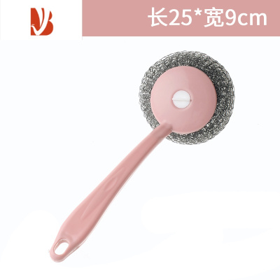 三维工匠8个装不锈钢钢丝球带柄锅刷大号清洁刷钢丝刷子清洁球厨房洗碗球