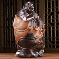 家柏饰(CORATED)弥勒佛摆件客厅博古架办公室吧台酒店装饰品摆设笑口佛像店铺供奉