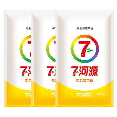 七河源 麦芯雪花粉400g*3 内蒙河套平原面粉