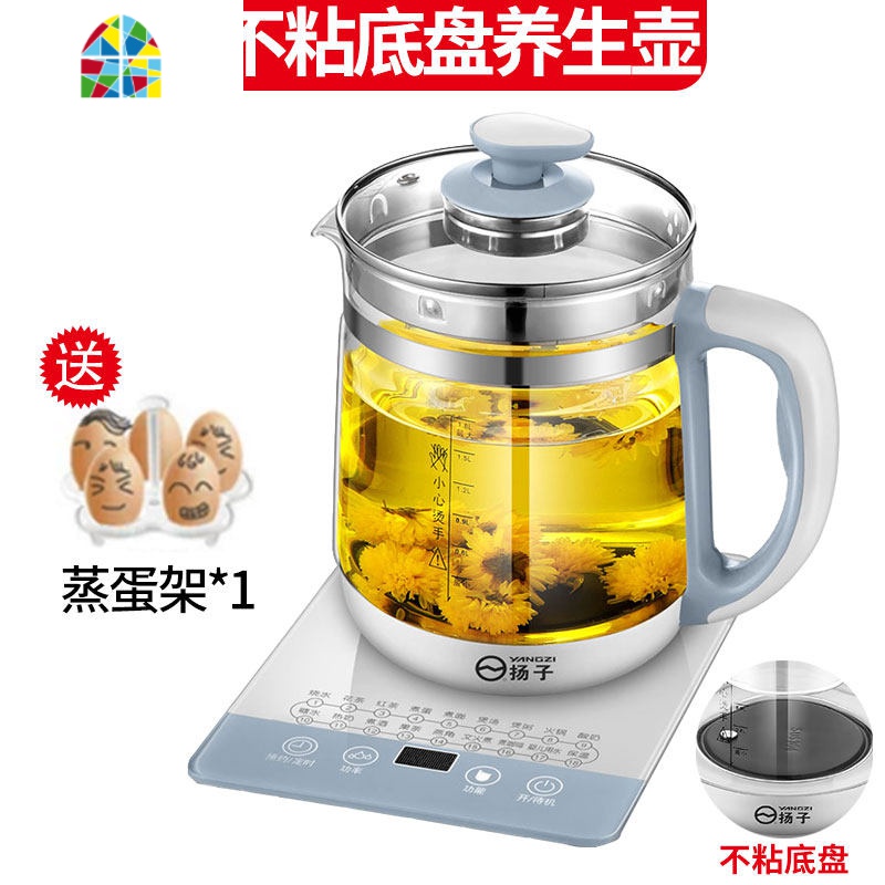 多功能养生壶全自动加厚玻璃电热烧水煮茶器花茶壶家用锅小身 FENGHOU B11星蓝色送滤网烧水壶