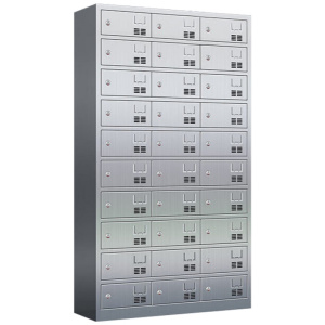 攸形不锈钢餐盘柜30门钥匙款1025*400*1800mm台