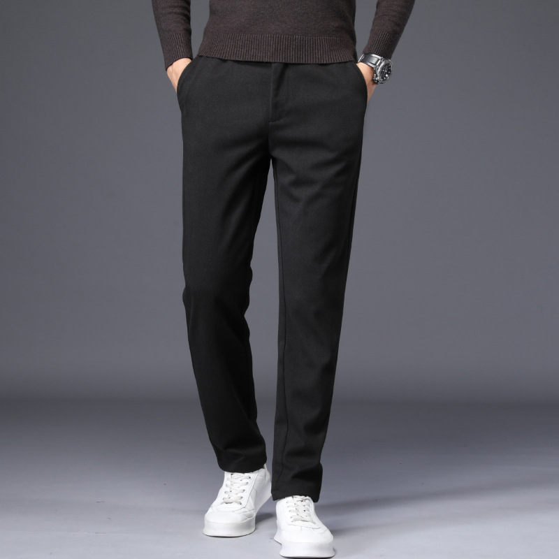 百搭舒适裤子 男日常潮流直筒青年商务裤子 弹力简约宽松休闲裤男
