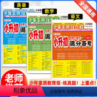 [3本套]语文+数学+英语 小学升初中 [正版]小升初满分备考 少年素质教育报六年级语文数学英语专项系统总复习真题卷小学