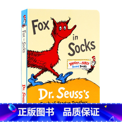 [正版]英文原版绘本Fox in Socks Dr Seuss's Book 穿袜子的狐狸廖彩杏书单 苏斯博士低幼适龄