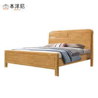 本泽尼 实木床 HTQN-XM1210 1200*2000*1050mm 张