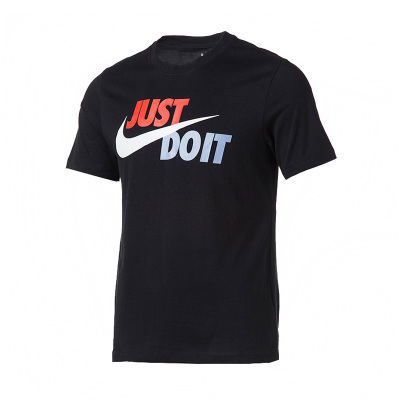 耐克（NIKE)男士圆领运动T恤短袖JUSTDOITSWOOSHAR5007-010