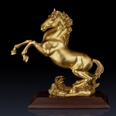礼氏嘉礼品乔迁开业全铜马摆件家居装饰马到成功摆件铜马办公室工艺品