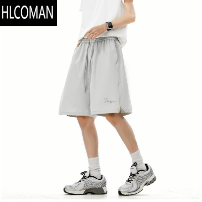 HLCOMAN美式速干短裤男款2025夏季新款潮牌沙滩裤宽松休闲工装五分裤