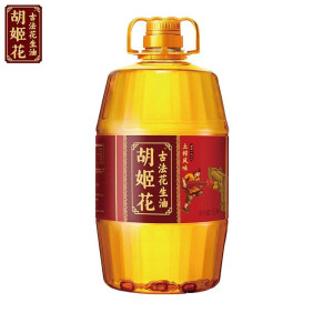 胡姬花古法土榨大桶装食用油 一级压榨 风味花生油5L*1桶