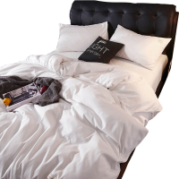 美帮汇酒店床上用品四件套民宿北欧风格被套 简约学生宿舍三件套