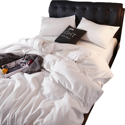 美帮汇酒店床上用品四件套民宿北欧风格被套 简约学生宿舍三件套