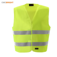 CMCBRIGHT添星 反光衣荧光黄荧光橙汽车交通安全警示马甲反光条环卫施工工地 001004荧光橙粘扣两横 3XL