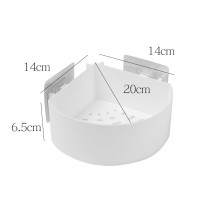 置物架免打孔三角厨房卫生间小家居用品壁挂浴室收纳拐角厕所 三维工匠 升级三角形-蓝浴室置物架