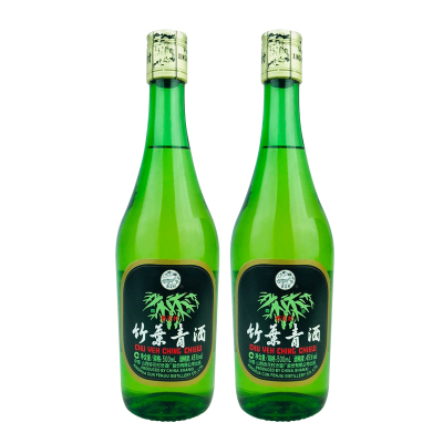 融汇老酒山西汾酒杏花村45度竹叶青酒(2011年)500mlx2瓶