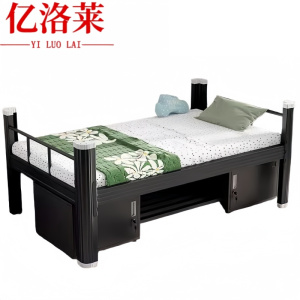 亿洛莱 钢制床含床板+床垫+床下柜 2000*1200*750mm 张