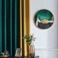 京城派 遮光窗帘北欧简约现代挂钩冰丝窗帘加厚打孔窗帘飘窗客厅帘子遮阳布纯色轻奢卧室挂钩窗帘