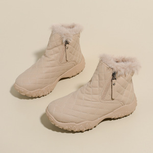 加绒高帮雪地靴女冬季新款学生ins韩版保暖休闲鞋棉鞋
