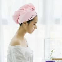 浴帽女成人干发巾洗澡擦头吸水毛巾速干包头巾柔软加厚可爱干发帽 三维工匠 8026菠萝格橘色1件