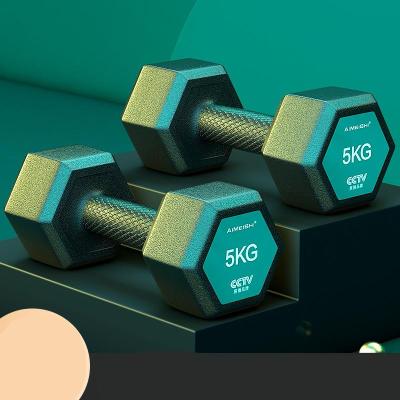 精品特卖-包胶哑铃男士健身家用器材练臂肌5kg10/20公斤儿童小学宿舍女一对恒琪