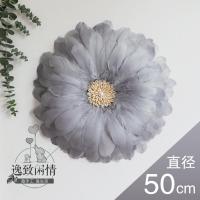 ins风羽毛墙面装饰网红壁饰手工diy材料包北欧创意成品教程床头 三维工匠 香槟色材料包+送教程