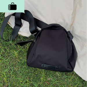 牛津布贝壳包2020流行单肩斜挎包时尚百搭尼龙轻便通勤实用小包女NEW LAKE 黑色女斜挎包 黑色